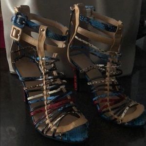 Multi colored sandals